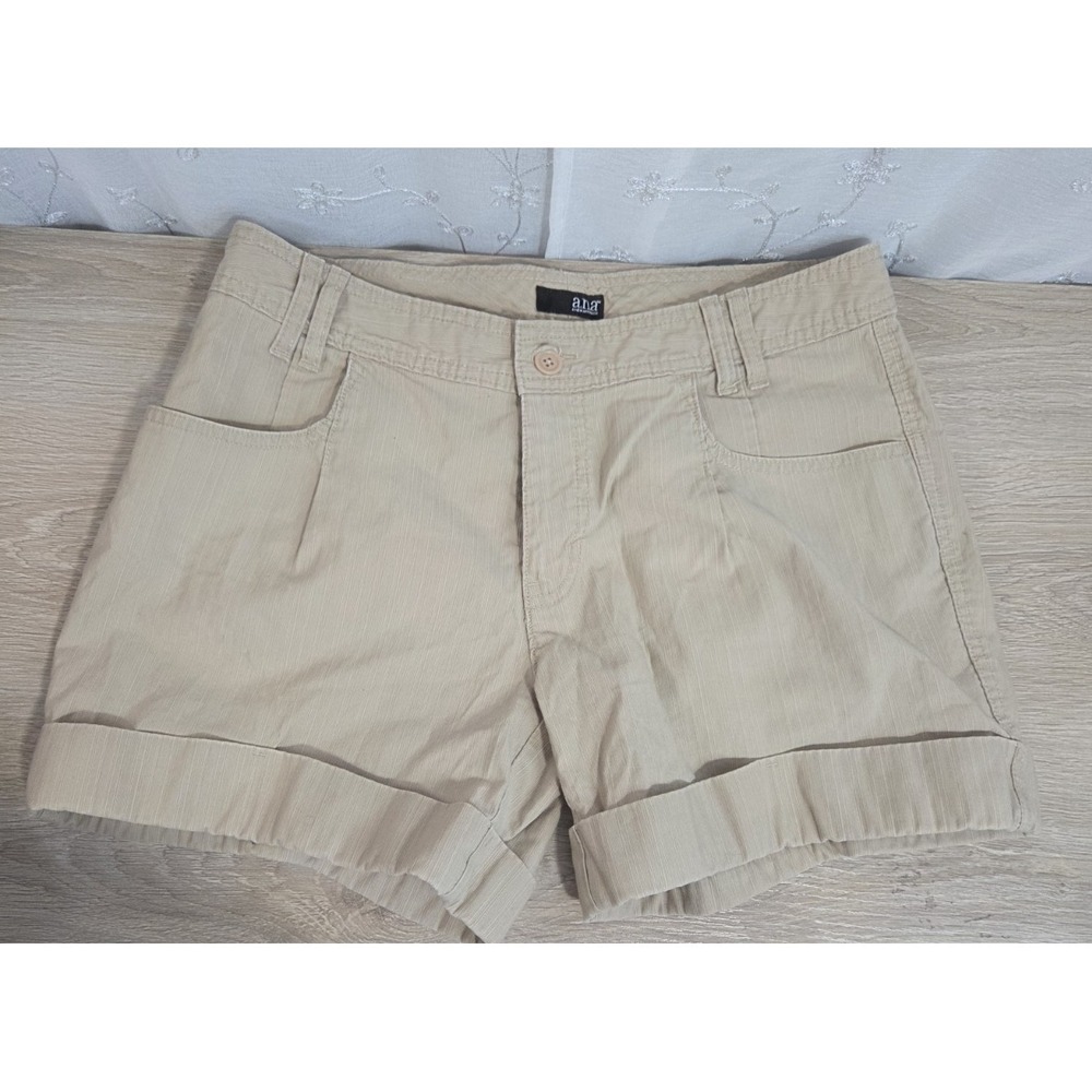 ana A New Approach Brown Khaki Women's Cotton Shorts 10